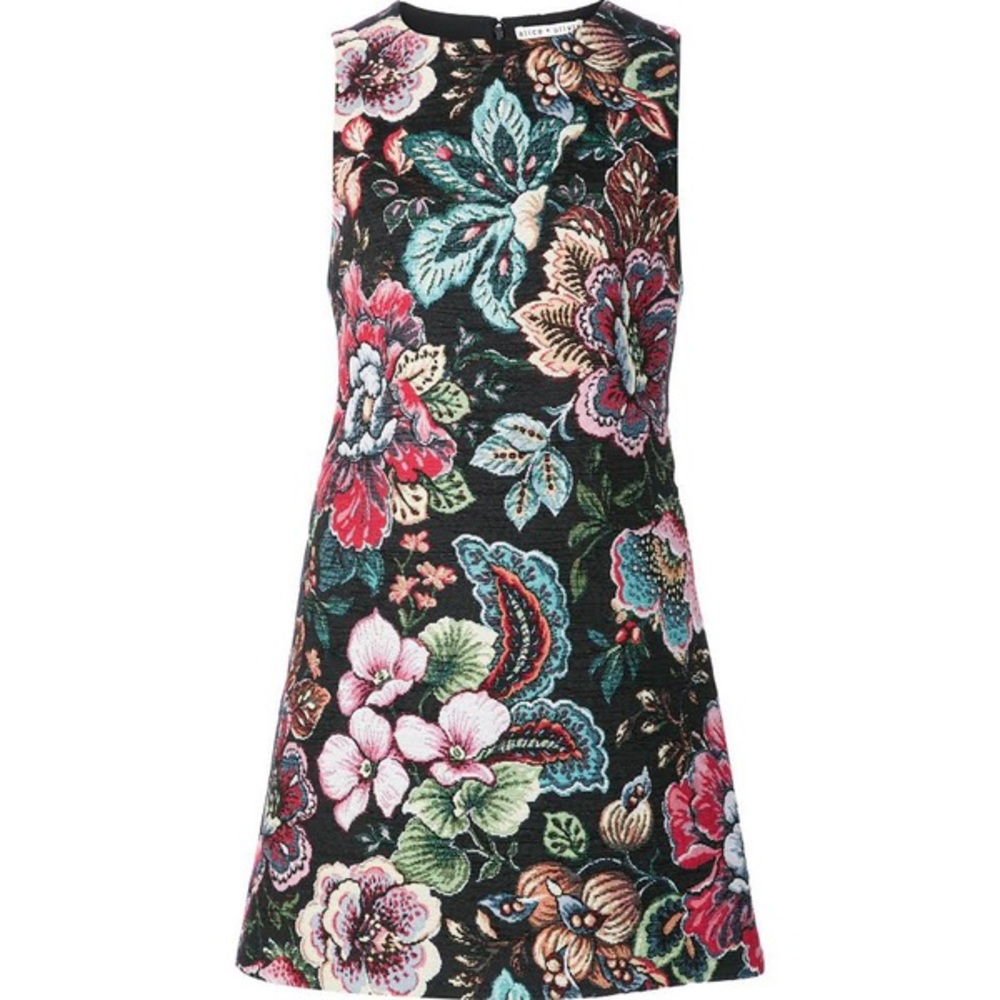 Alice + Olivia Floral Jacquard Mini Dress